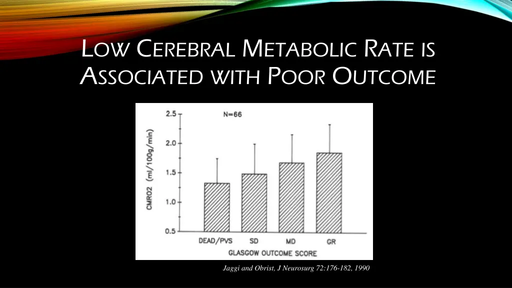 l ow c erebral m etabolic r ate is a ssociated