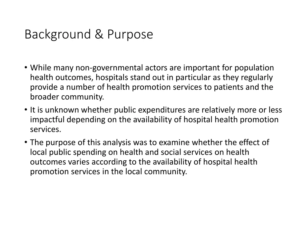 background purpose