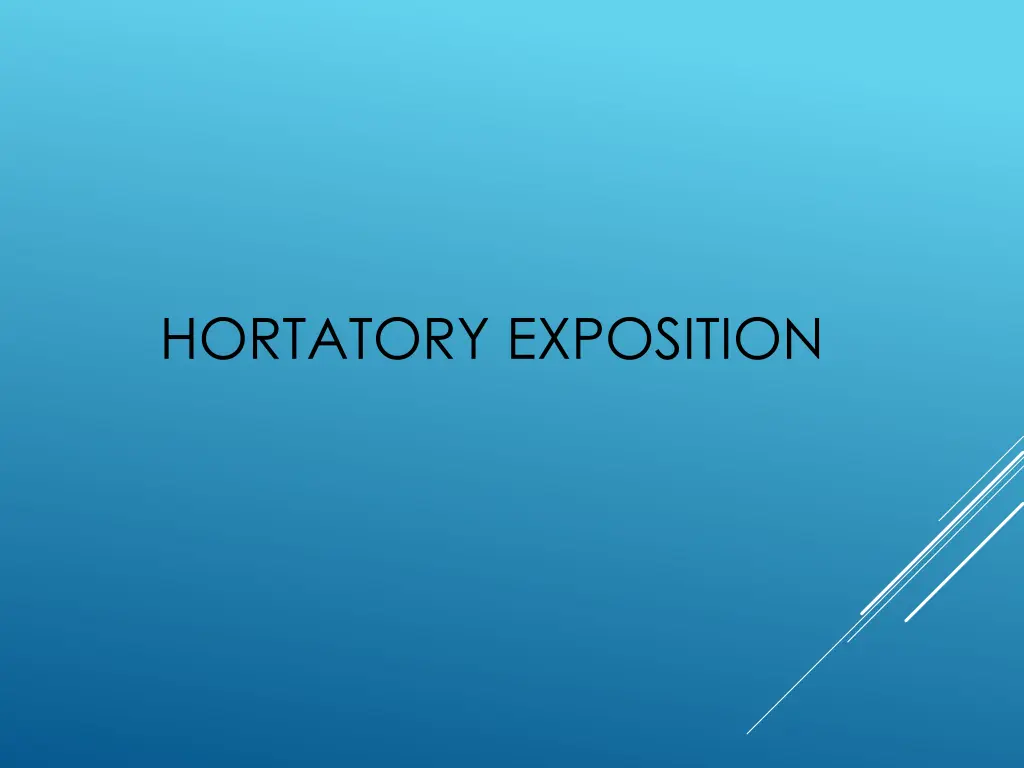 hortatory exposition