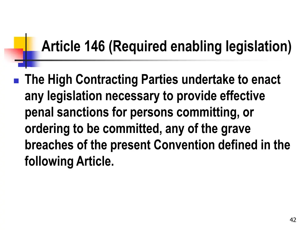 article 146 required enabling legislation