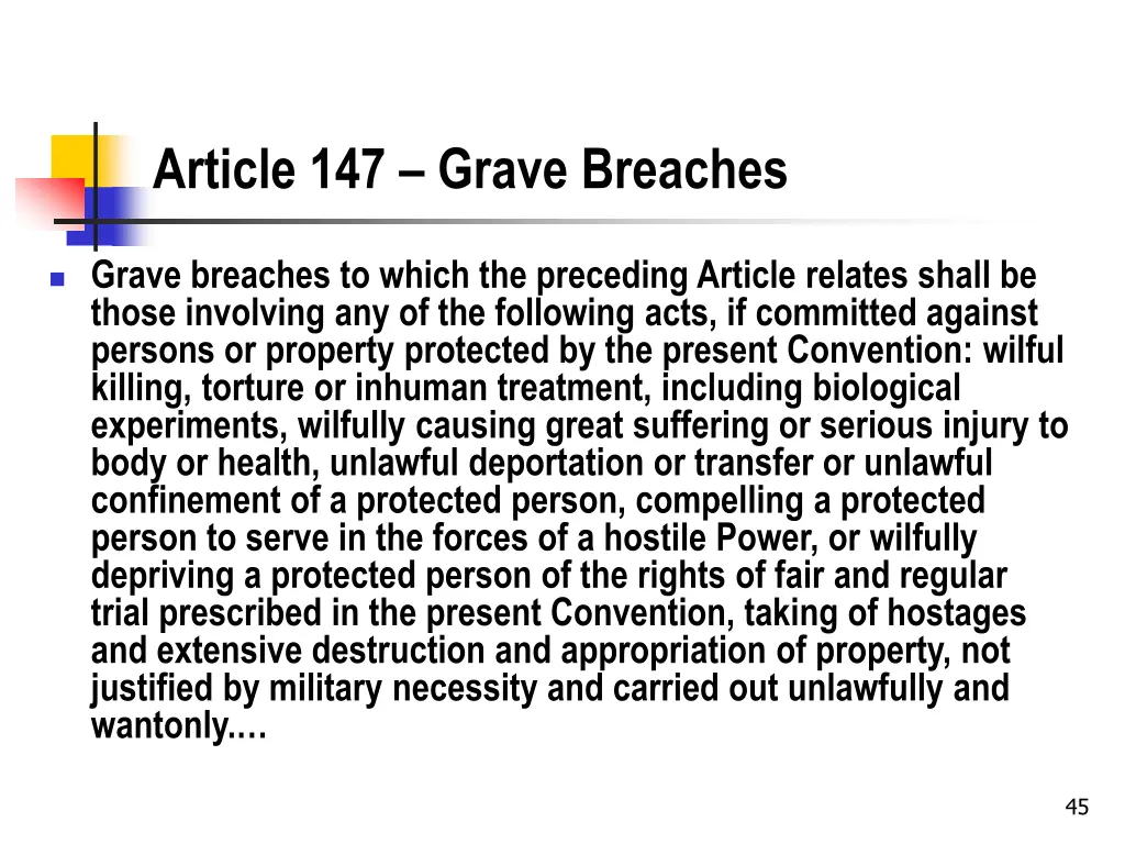 article 147 grave breaches