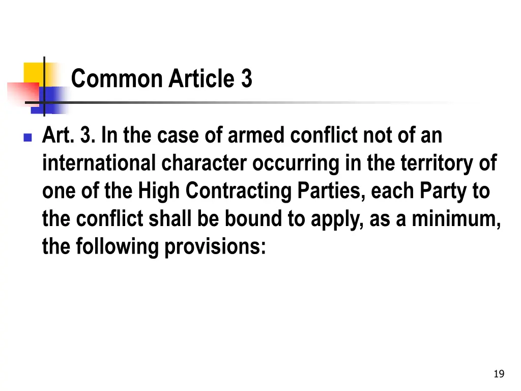 common article 3