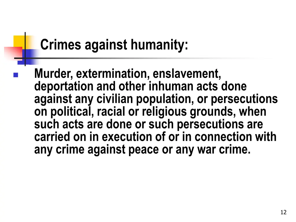 crimes against humanity
