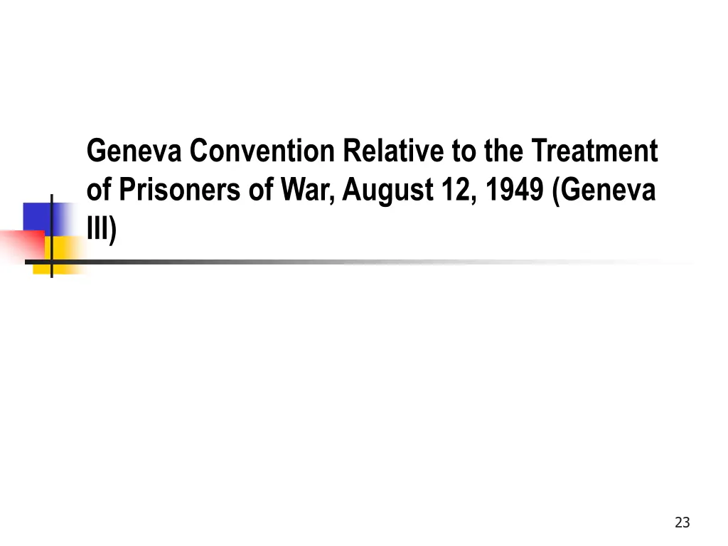 geneva convention relative to the treatment