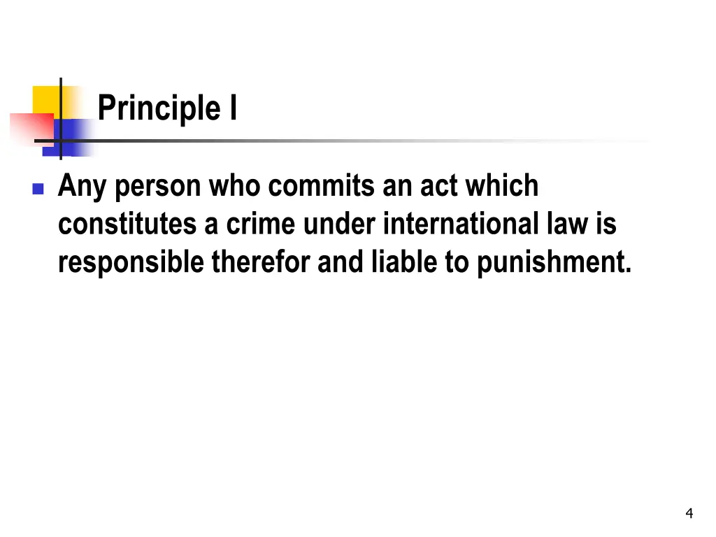 principle i