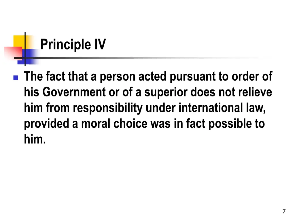 principle iv