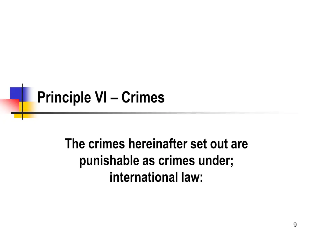 principle vi crimes