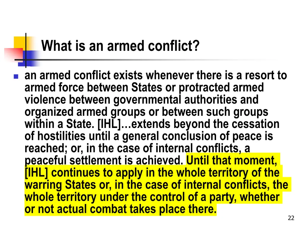 what is an armed conflict