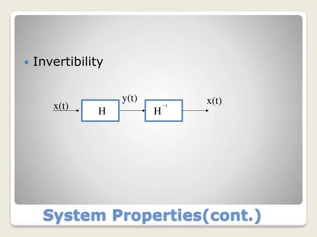invertibility