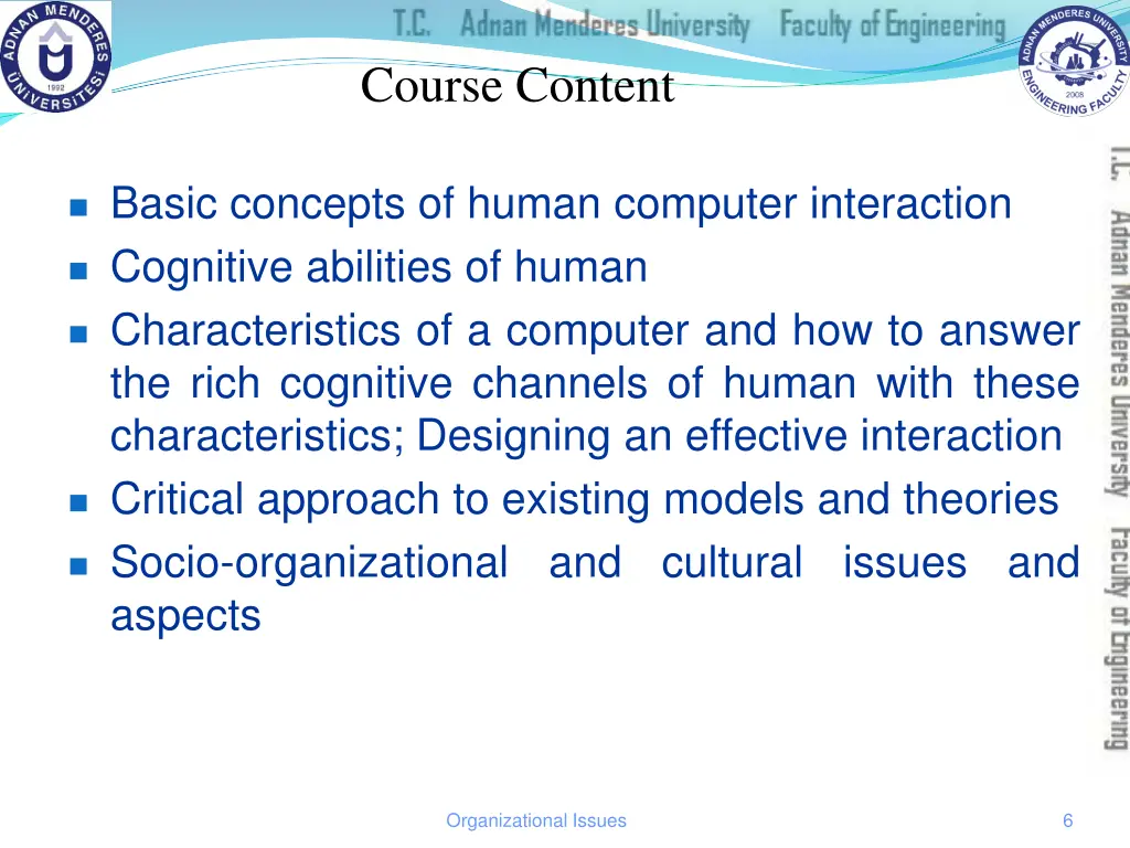 course content