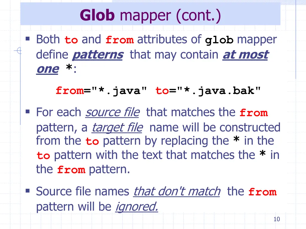 glob mapper cont 1
