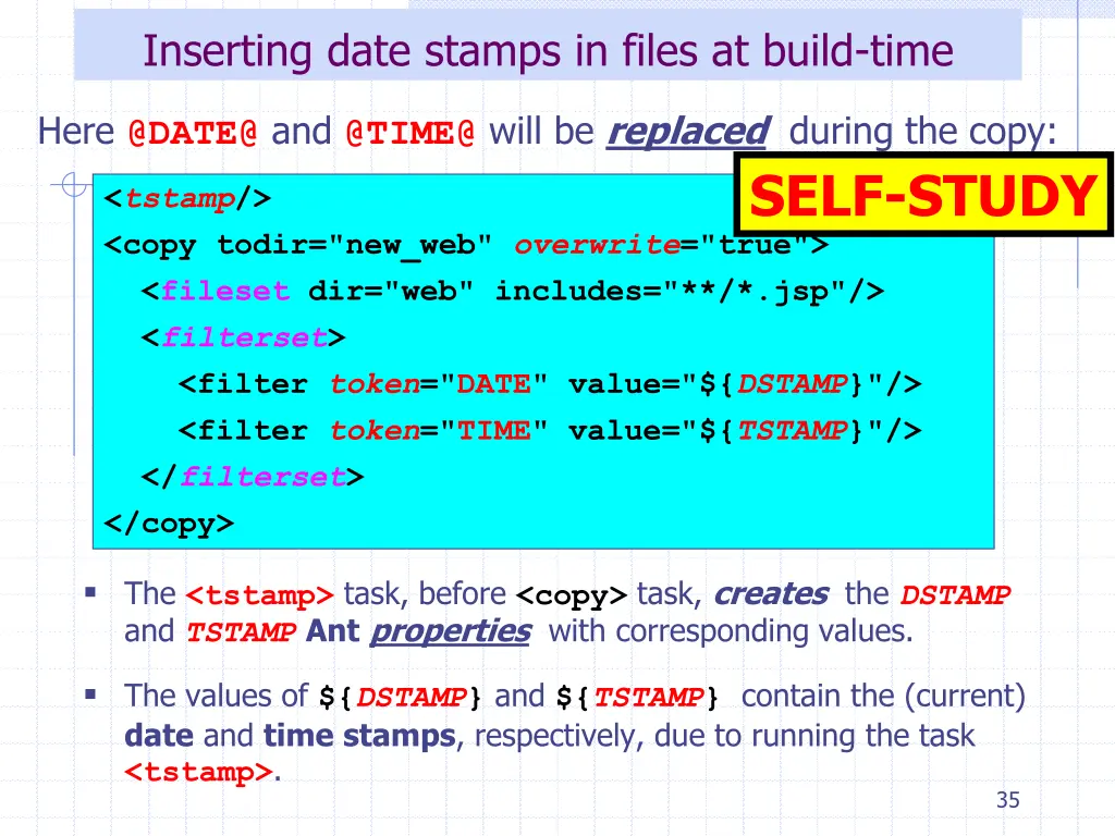 inserting date stamps in files at build time 1