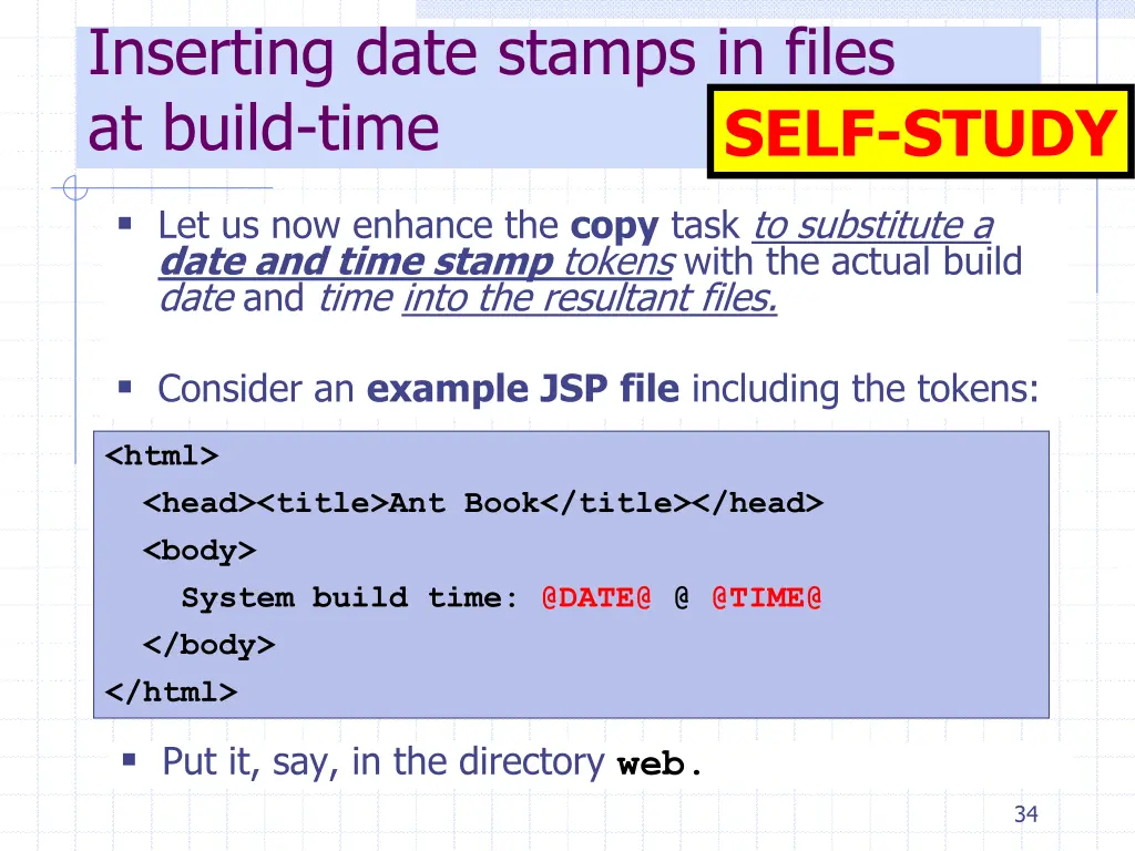 inserting date stamps in files at build time
