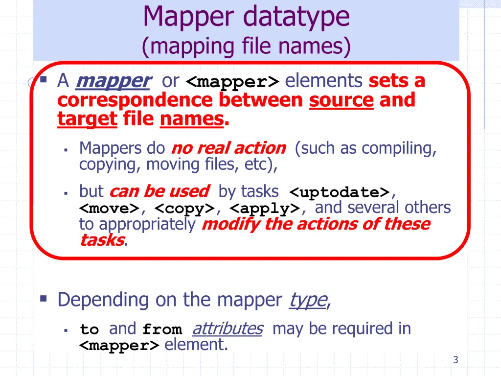 mapper datatype mapping file names a mapper