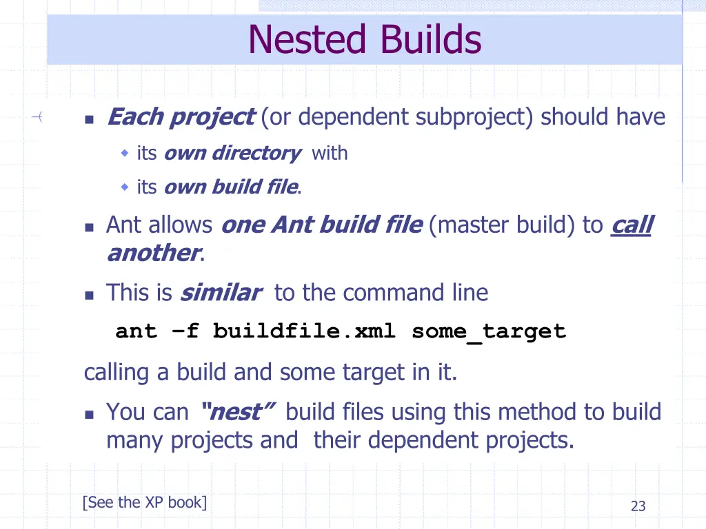 nested builds