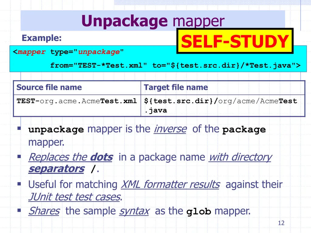 unpackage mapper