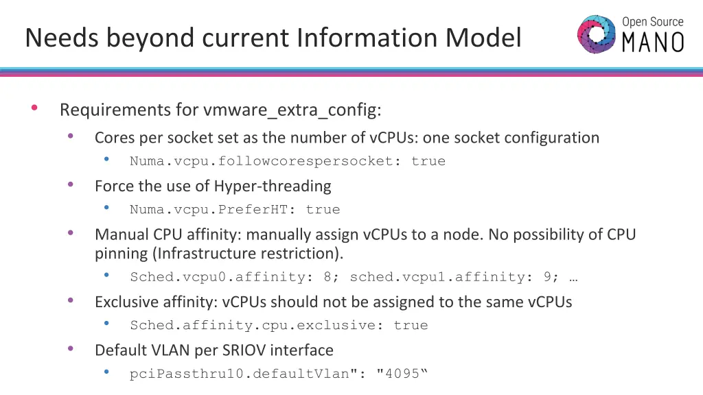 needs beyond current information model