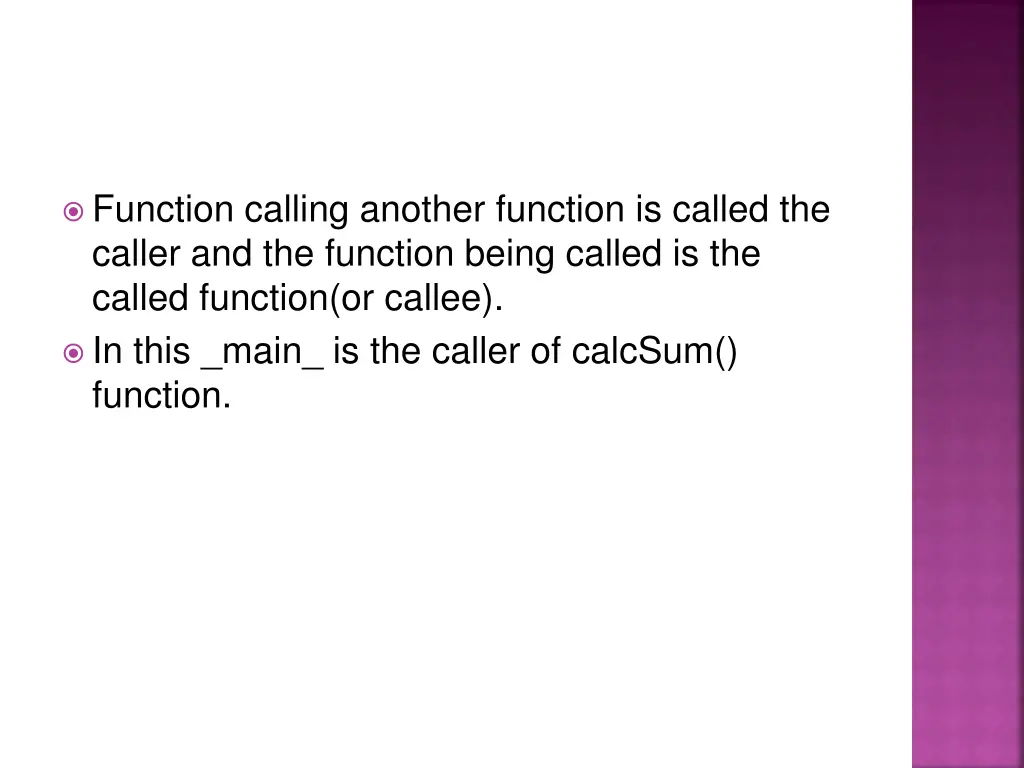 function calling another function is called