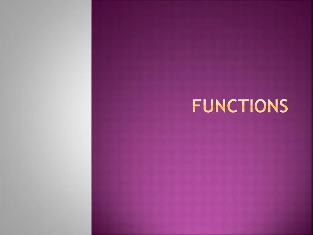functions