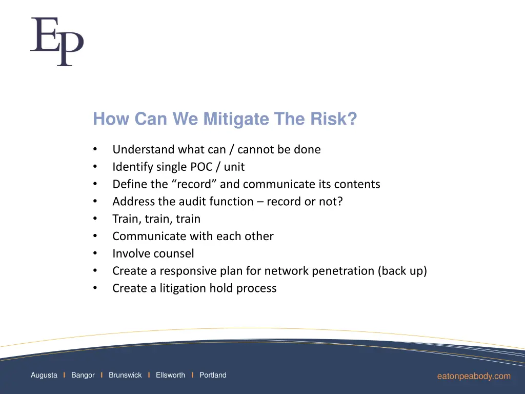 how can we mitigate the risk