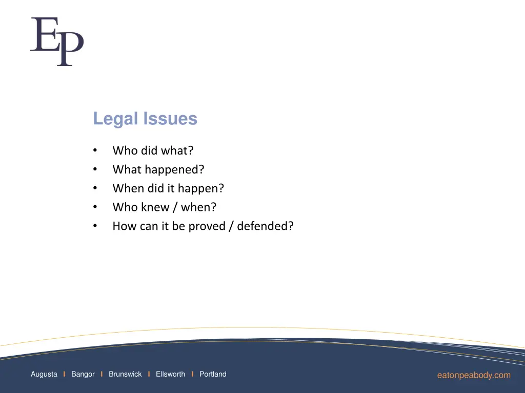 legal issues