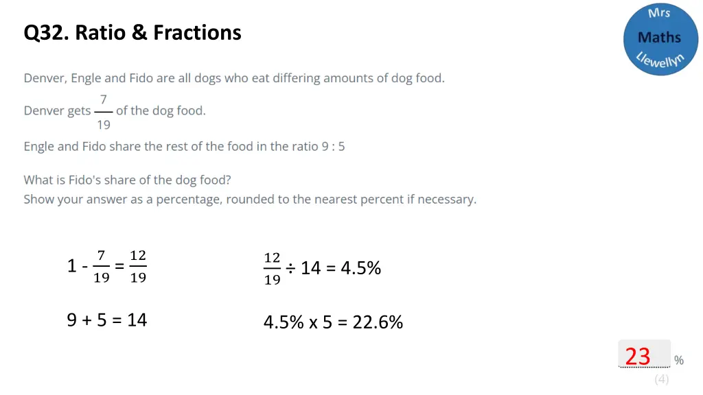 q32 ratio fractions