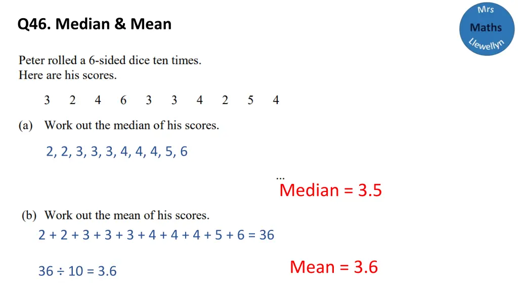 q46 median mean
