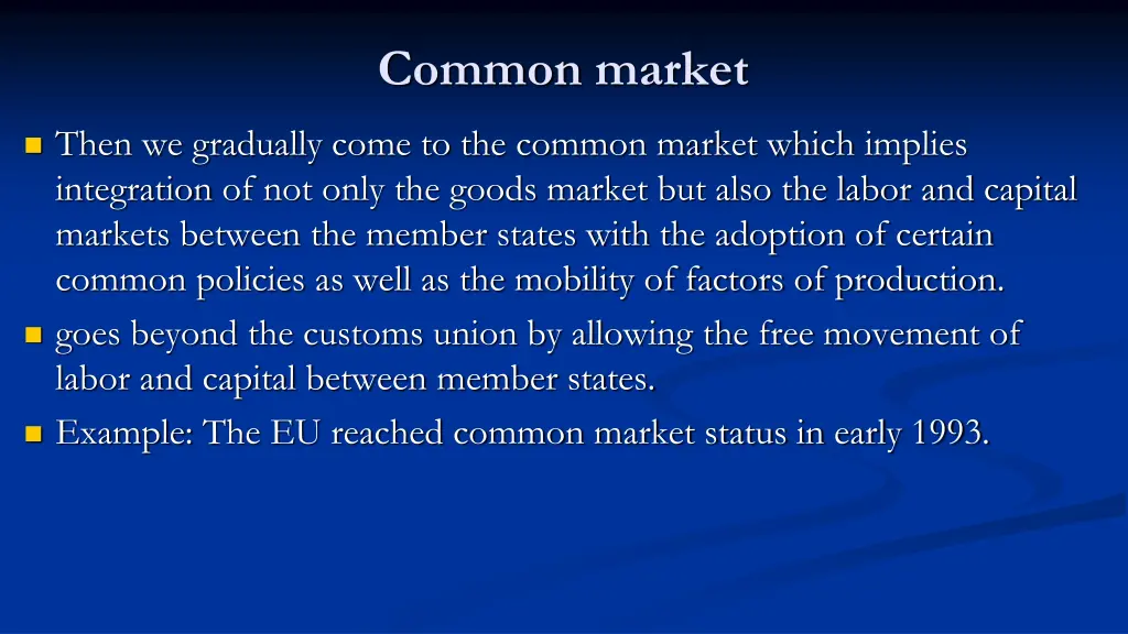 common market