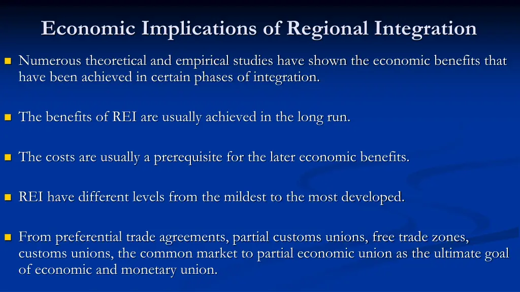 economic implications of regional integration