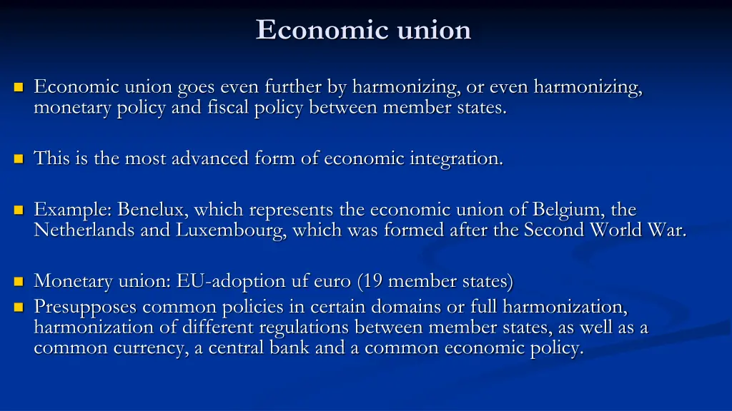 economic union