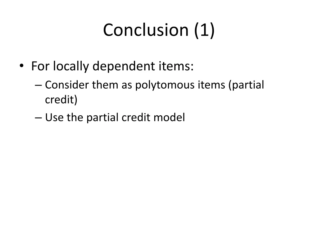 conclusion 1