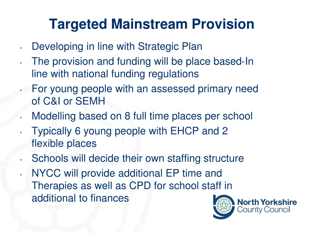 targeted mainstream provision
