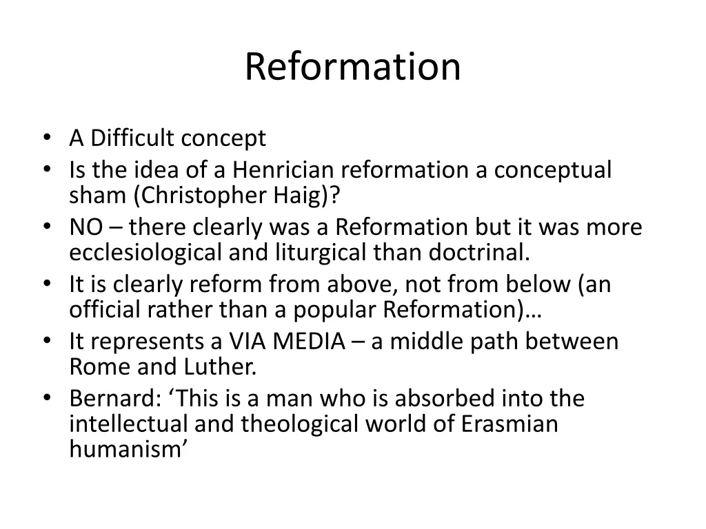 reformation