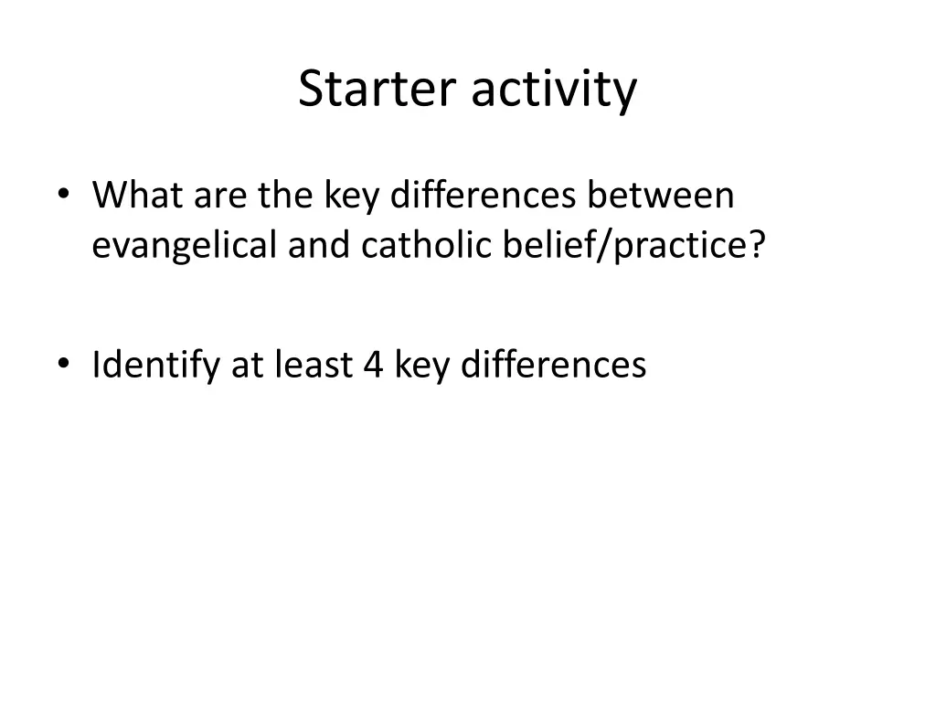 starter activity