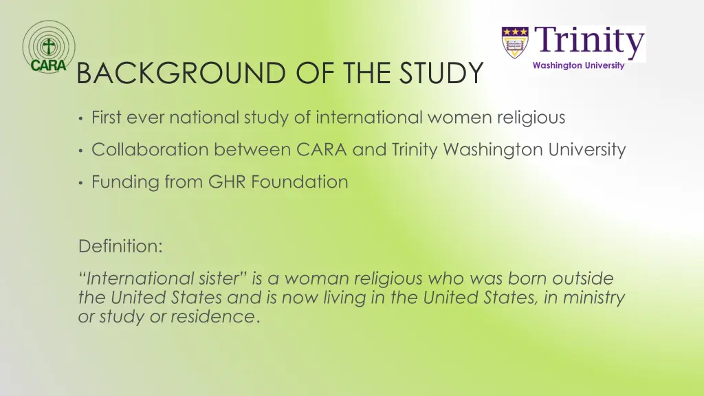 background of the study