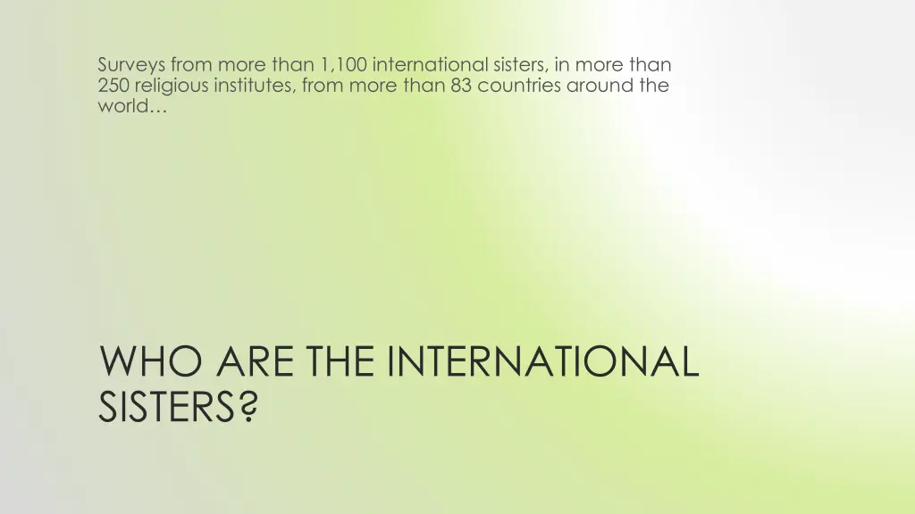 surveys from more than 1 100 international