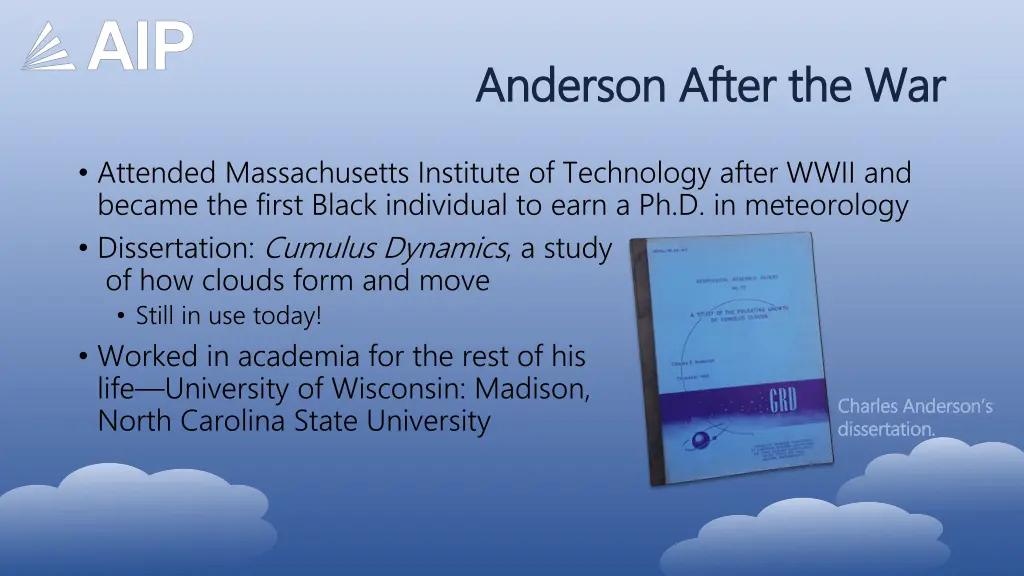 anderson after the war anderson after the war