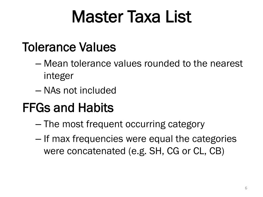 master taxa list master taxa list 2