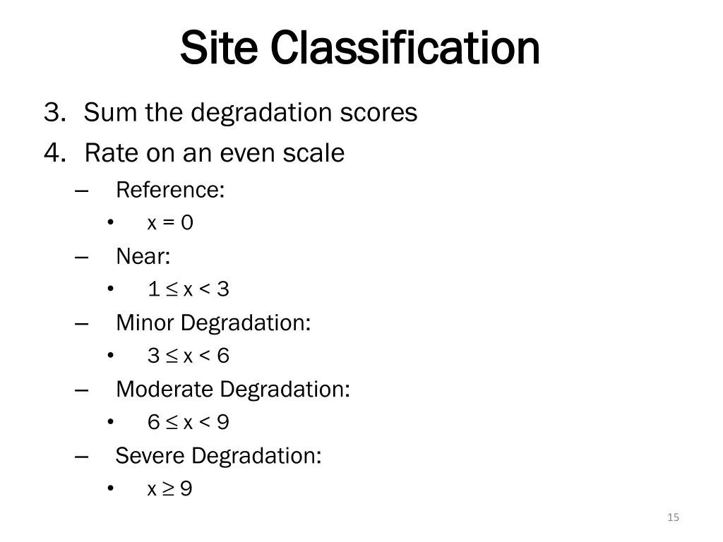 site classification site classification 2