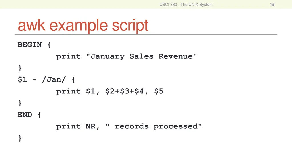 csci 330 the unix system 13