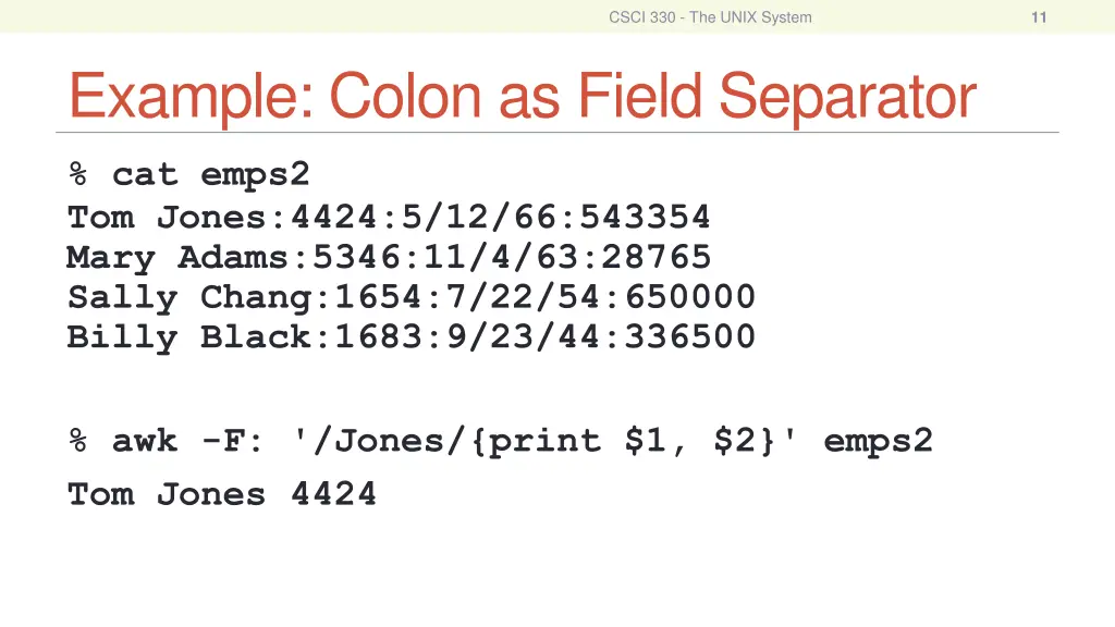 csci 330 the unix system 9
