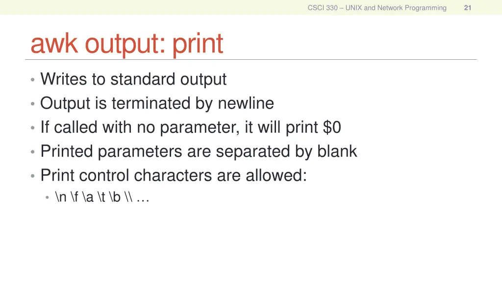 csci 330 unix and network programming 6