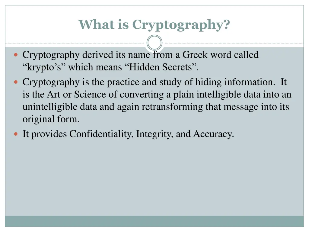 what is cryptography