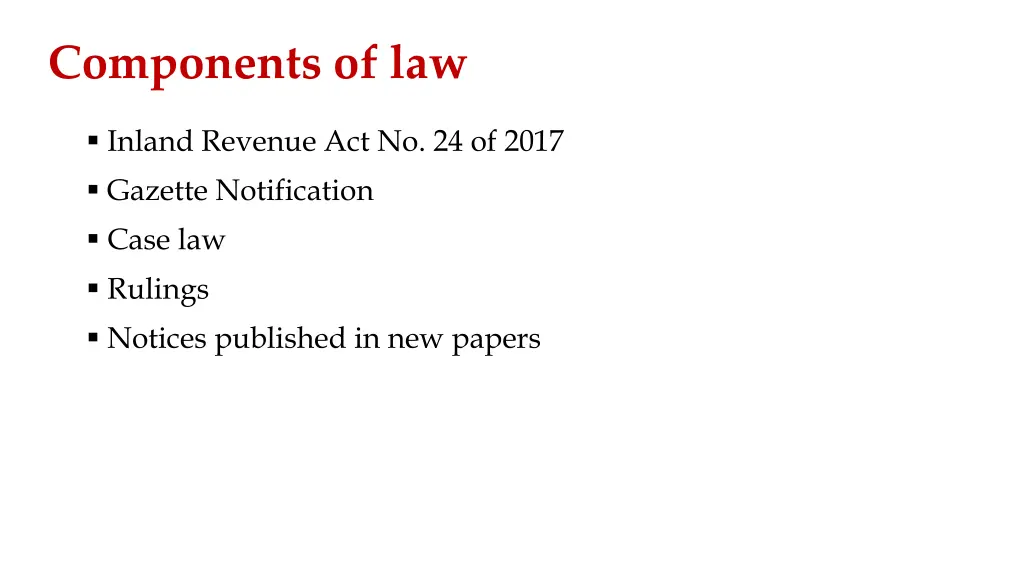 components of law