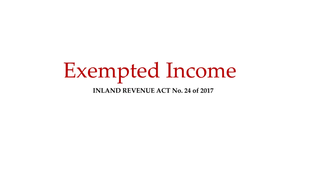 exempted income