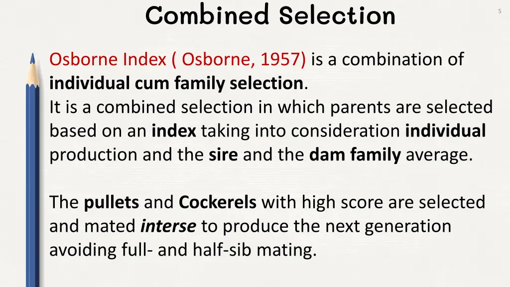 combined selection