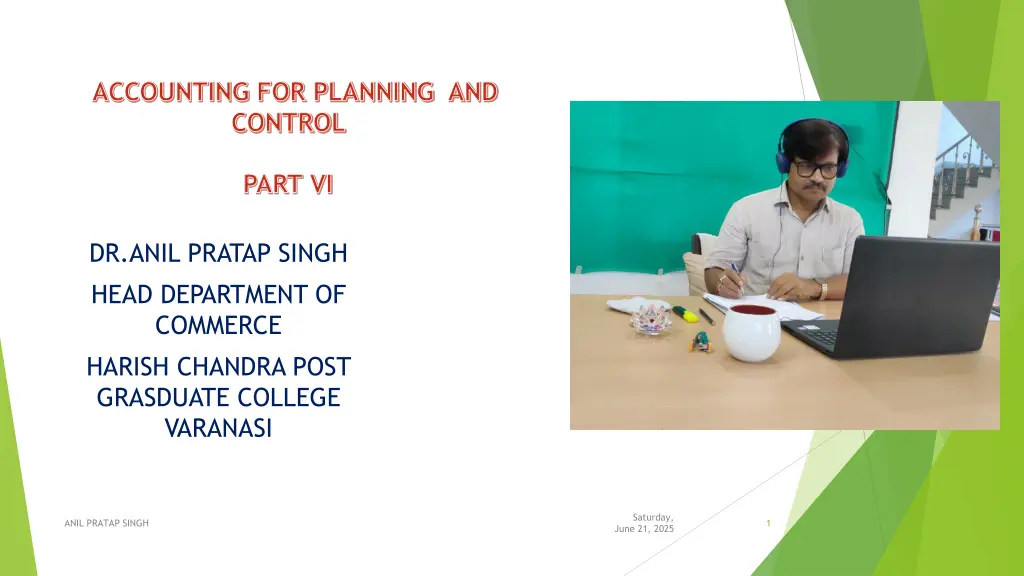 accounting for planning and control