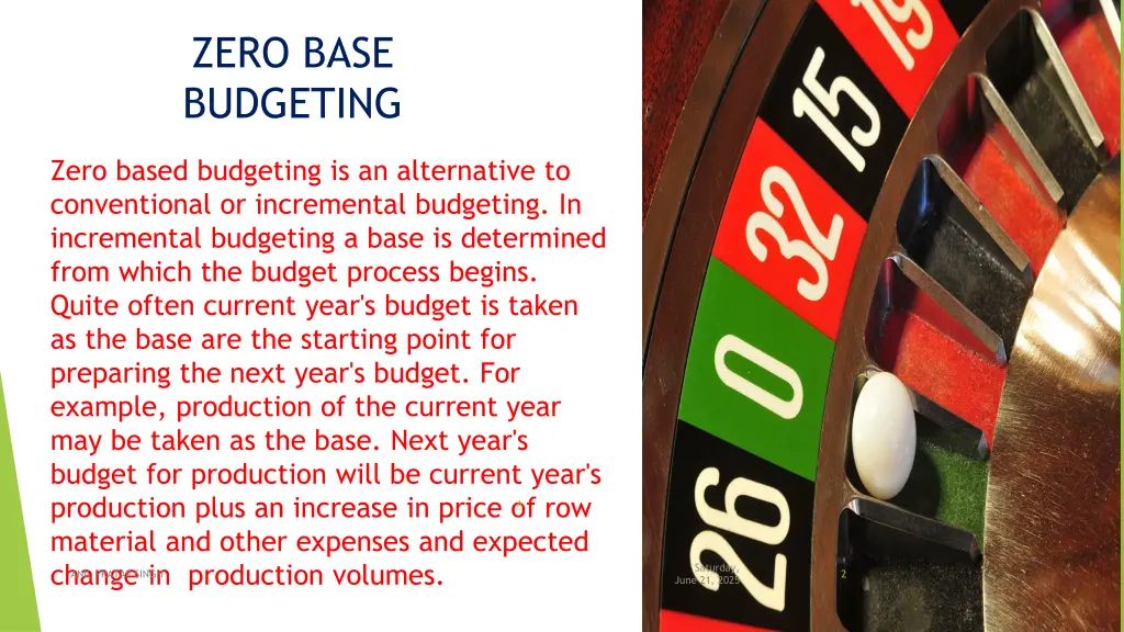 zero base budgeting