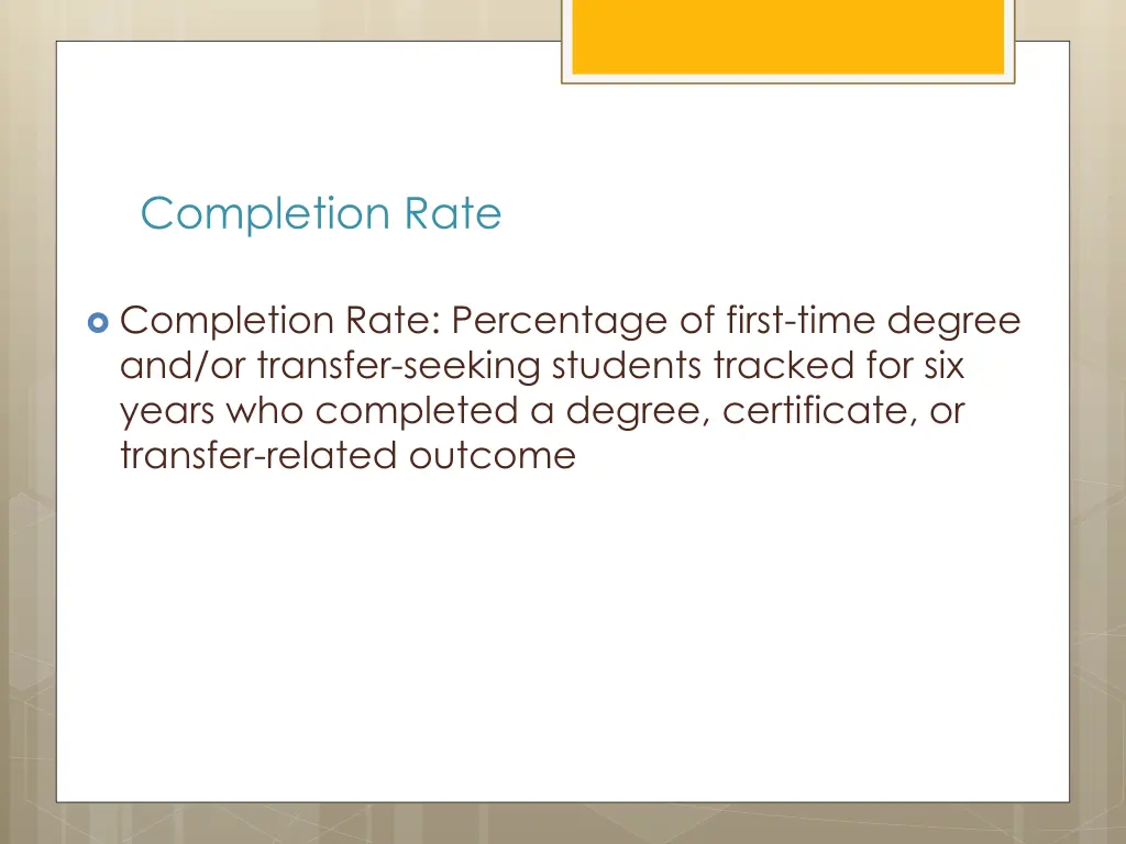 completion rate