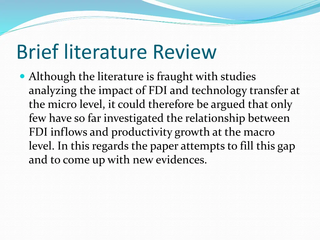 brief literature review 1